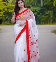 Soft Silk Screen Print Saree (2404)