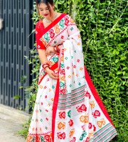 711 টাঙ্গাইল সিল্ক  ডিজিটাল প্রিন্ট শাড়ির