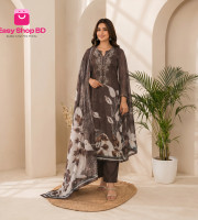 ES-002  এসি কটন থ্রী পিস (Brown)